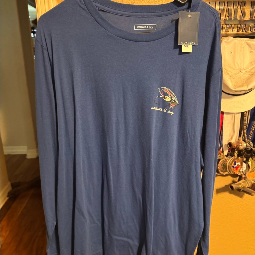Crown & Ivy Blue Long Sleeve Tee